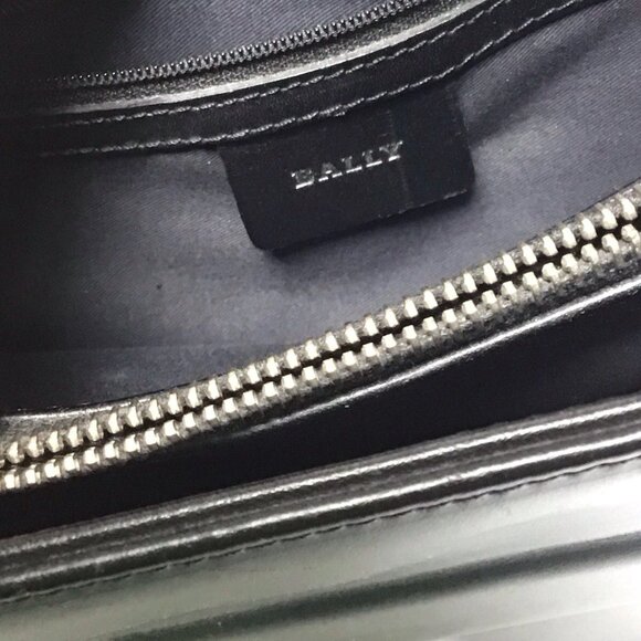 Authentic Bally Shoulder Bag Double Strap Logo 3 Sections With Dust Bag - Picture 10 of 10